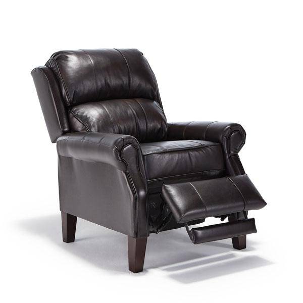 JOANNA LEATHER POWER HIGH LEG RECLINER- 0LP20DWLU - Holmwood's Furniture & Design Center (Somersworth, NH)