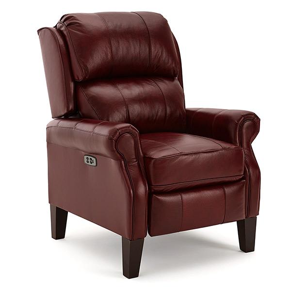 JOANNA LEATHER POWER HEAD TILT HIGH LEG RECLINER - 0LZ20ELU - Holmwood's Furniture & Design Center (Somersworth, NH)