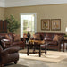 NOBLE COLLECTION LEATHER STATIONARY SOFA- S64DWLU - Holmwood's Furniture & Design Center (Somersworth, NH)