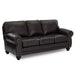 NOBLE COLLECTION LEATHER STATIONARY SOFA- S64DWLU - Holmwood's Furniture & Design Center (Somersworth, NH)