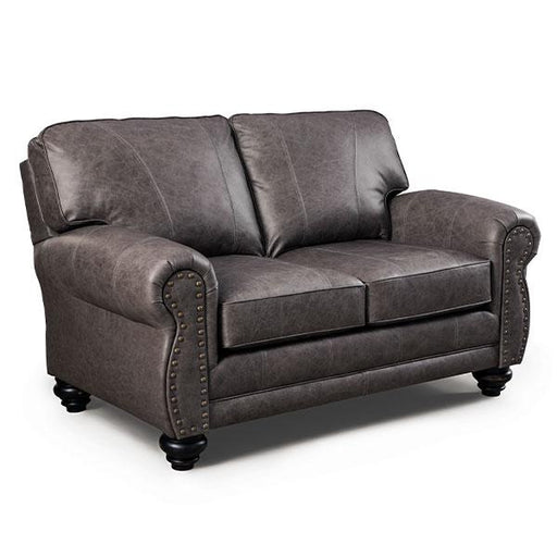 NOBLE LOVESEAT LEATHER STATIONARY LOVESEAT- L64RLU - Holmwood's Furniture & Design Center (Somersworth, NH)