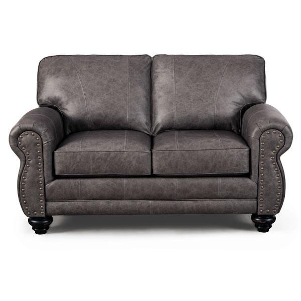 NOBLE LOVESEAT LEATHER STATIONARY LOVESEAT- L64RLU - Holmwood's Furniture & Design Center (Somersworth, NH)