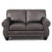 NOBLE LOVESEAT LEATHER STATIONARY LOVESEAT- L64RLU - Holmwood's Furniture & Design Center (Somersworth, NH)