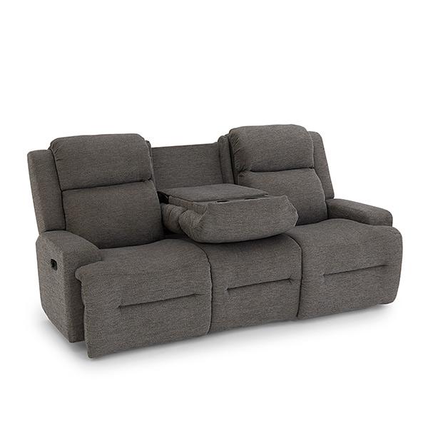 O'NEIL COLLECTION POWER RECLINING SOFA W/ FOLD DOWN TABLE- S920RZ4