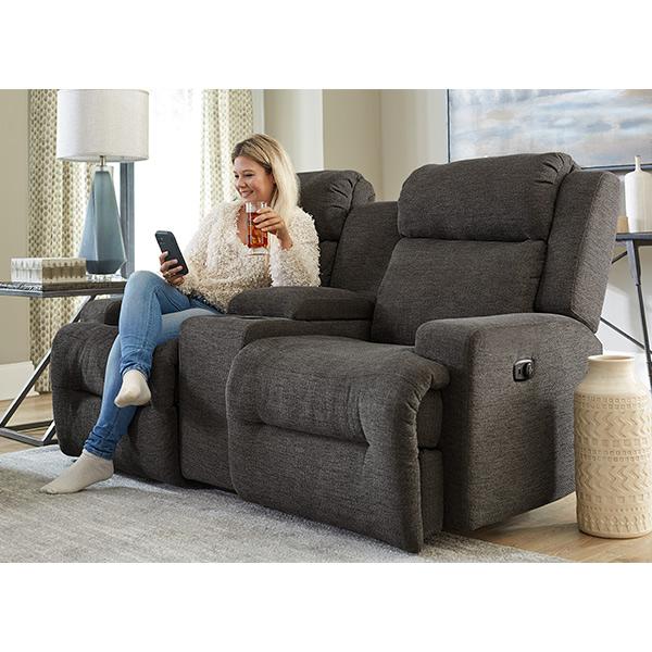 O'NEIL LOVESEAT POWER HEAD TILT ROCKER CONSOLE LOVESEAT - L920RY7 - Holmwood's Furniture & Design Center (Somersworth, NH)
