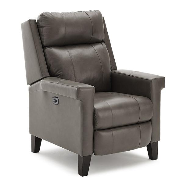 PRIMA LEATHER POWER HEAD TILT HIGH LEG RECLINER - 3LZ40ELU - Holmwood's Furniture & Design Center (Somersworth, NH)
