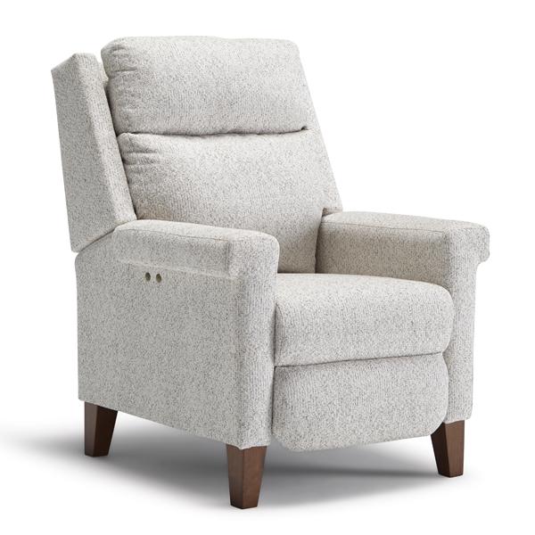 PRIMA LEATHER POWER HEAD TILT HIGH LEG RECLINER - 3LZ40ELU - Holmwood's Furniture & Design Center (Somersworth, NH)