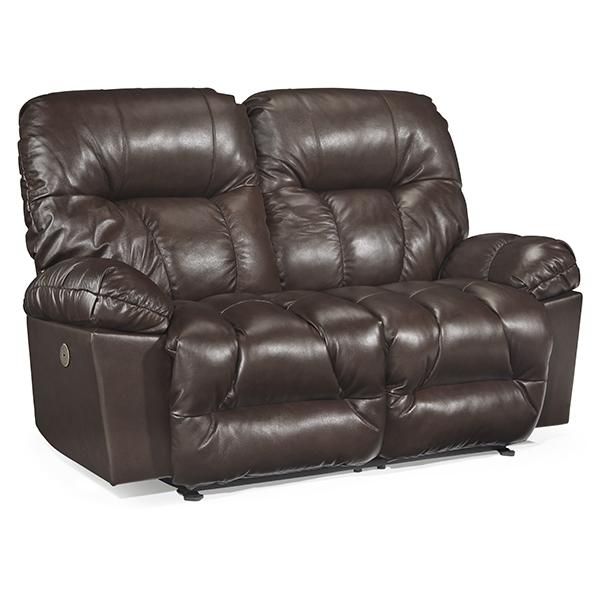 RETREAT LOVESEAT LEATHER ROCKING CONSOLE LOVESEAT- L800CC7 - Holmwood's Furniture & Design Center (Somersworth, NH)