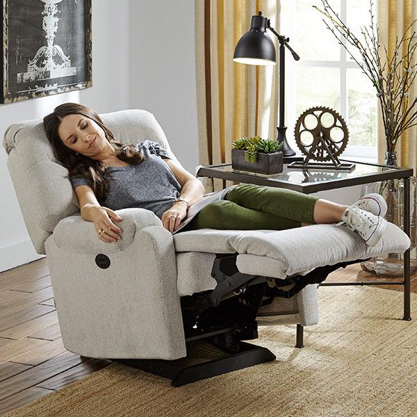 SEDGEFIELD LEATHER POWER SPACE SAVER RECLINER- 9AP64LV - Holmwood's Furniture & Design Center (Somersworth, NH)