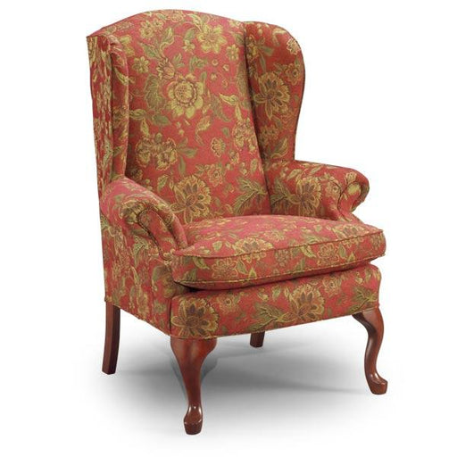 SYLVIA QUEEN ANNE WING CHAIR- 0710R - Holmwood's Furniture & Design Center (Somersworth, NH)