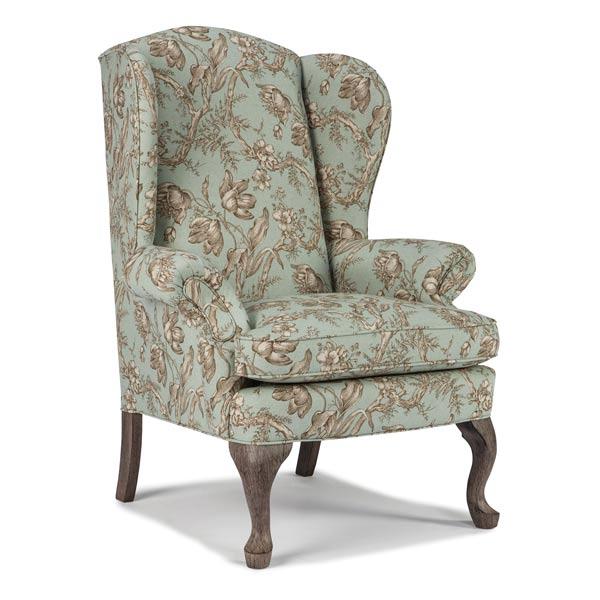 SYLVIA QUEEN ANNE WING CHAIR- 0710AB - Holmwood's Furniture & Design Center (Somersworth, NH)