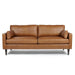 TRAFTON COLLECTION LEATHER STATIONARY SOFA W/2 PILLOWS- S10ELU - Holmwood's Furniture & Design Center (Somersworth, NH)