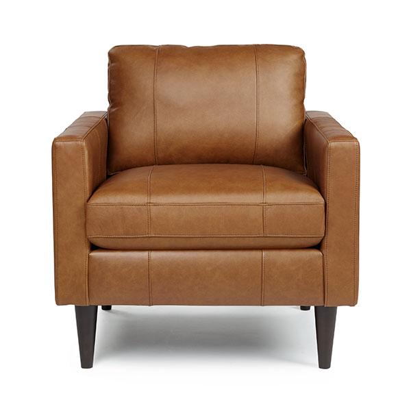 TRAFTON LEATHER CLUB CHAIR- C10BGLU - Holmwood's Furniture & Design Center (Somersworth, NH)