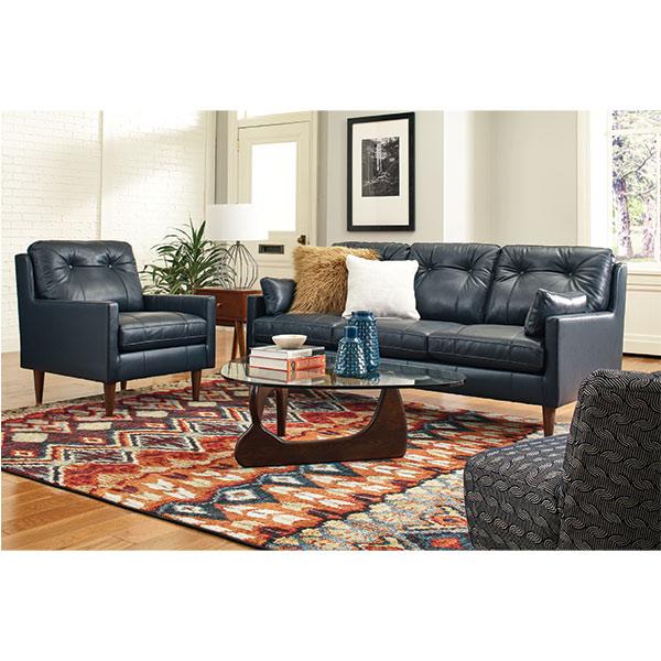 TREVIN COLLECTION STATIONARY SOFA W/2 PILLOWS- S38BG - Holmwood's Furniture & Design Center (Somersworth, NH)