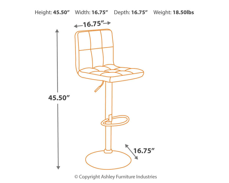 Bellatier Adjustable Height Bar Stool - Holmwood's Furniture & Design Center (Somersworth, NH)