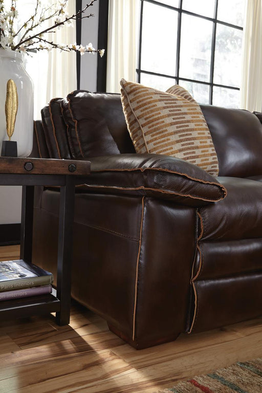 Flexsteel Carpenter Chairside Table in Rustic Brown - Holmwood's Furniture & Design Center (Somersworth, NH)