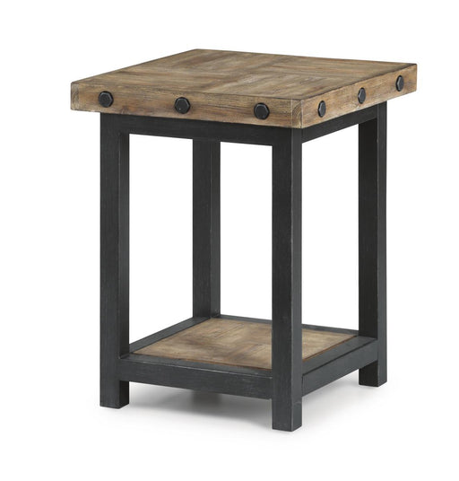 Flexsteel Carpenter Chairside Table in Rustic Gray - Holmwood's Furniture & Design Center (Somersworth, NH)
