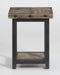 Flexsteel Carpenter Chairside Table in Rustic Gray - Holmwood's Furniture & Design Center (Somersworth, NH)