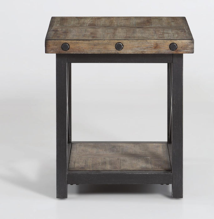 Flexsteel Carpenter End Table in Rustic Gray - Holmwood's Furniture & Design Center (Somersworth, NH)