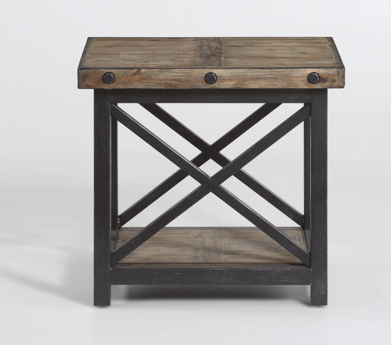 Flexsteel Carpenter End Table in Rustic Gray - Holmwood's Furniture & Design Center (Somersworth, NH)