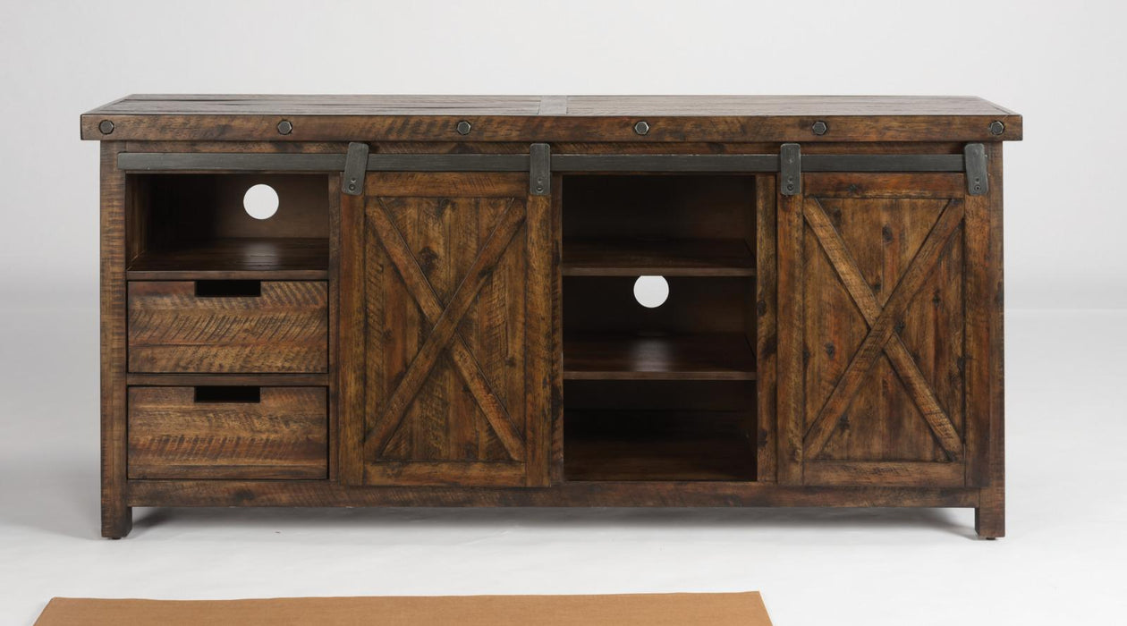Flexsteel Carpenter Entertainment Base in Rustic Brown - Holmwood's Furniture & Design Center (Somersworth, NH)