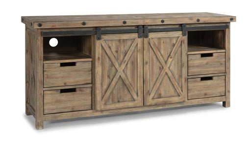 Flexsteel Carpenter Entertainment Base in Rustic Gray - Holmwood's Furniture & Design Center (Somersworth, NH)
