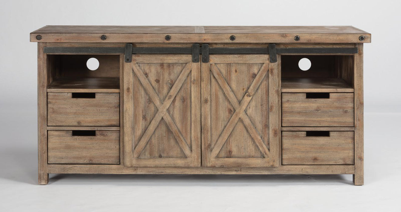 Flexsteel Carpenter Entertainment Base in Rustic Gray - Holmwood's Furniture & Design Center (Somersworth, NH)