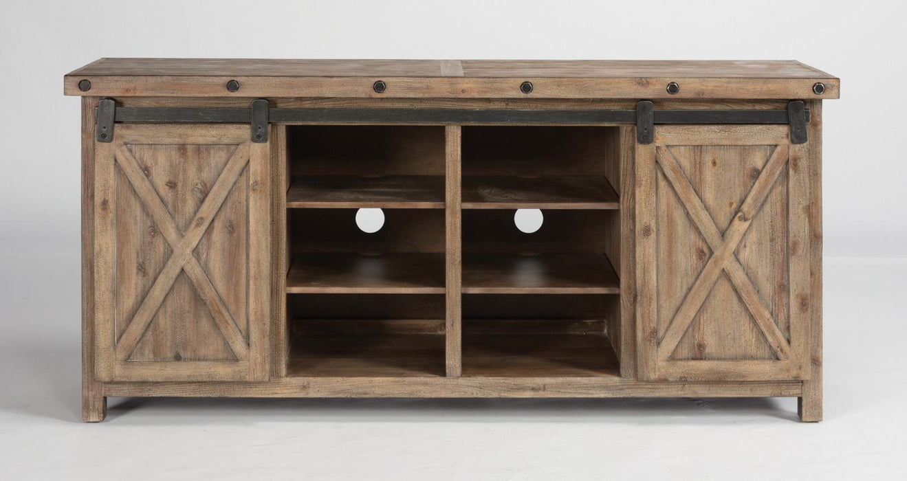 Flexsteel Carpenter Entertainment Base in Rustic Gray - Holmwood's Furniture & Design Center (Somersworth, NH)