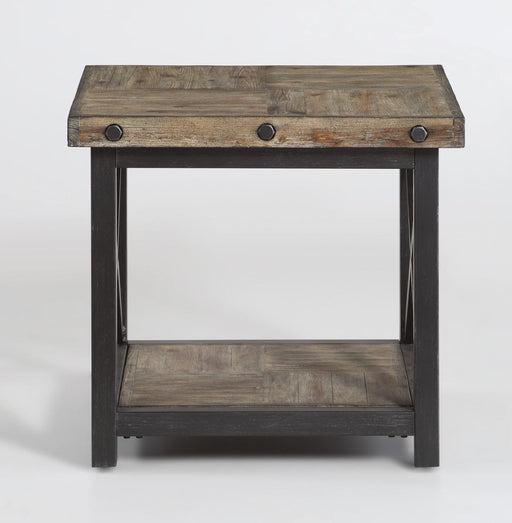 Flexsteel Carpenter Lamp Table in Rustic Gray - Holmwood's Furniture & Design Center (Somersworth, NH)