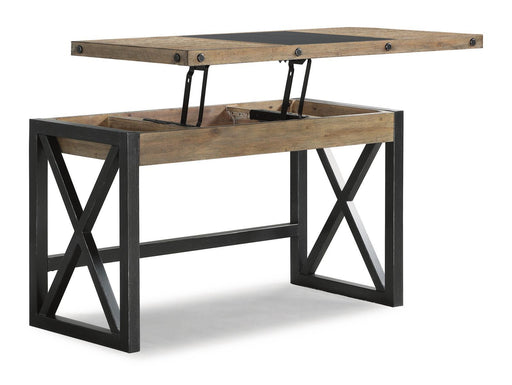 Flexsteel Carpenter Lift-Top Writing Desk in Rustic Gray - Holmwood's Furniture & Design Center (Somersworth, NH)