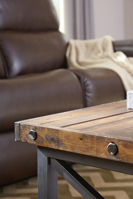 Flexsteel Carpenter Rectangular Coffee Table in Rustic Brown - Holmwood's Furniture & Design Center (Somersworth, NH)