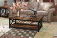 Flexsteel Carpenter Rectangular Coffee Table in Rustic Brown - Holmwood's Furniture & Design Center (Somersworth, NH)