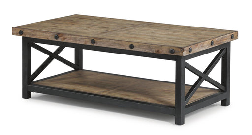Flexsteel Carpenter Rectangular Coffee Table in Rustic Gray - Holmwood's Furniture & Design Center (Somersworth, NH)