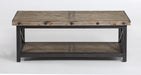 Flexsteel Carpenter Rectangular Coffee Table in Rustic Gray - Holmwood's Furniture & Design Center (Somersworth, NH)