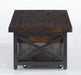 Flexsteel Carpenter Rectangular Lift-Top Cocktail Table with Casters in Rustic Brown - Holmwood's Furniture & Design Center (Somersworth, NH)