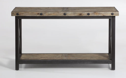 Flexsteel Carpenter Sofa Table in Rustic Gray - Holmwood's Furniture & Design Center (Somersworth, NH)