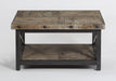 Flexsteel Carpenter Square Cocktail Table in Rustic Gray - Holmwood's Furniture & Design Center (Somersworth, NH)