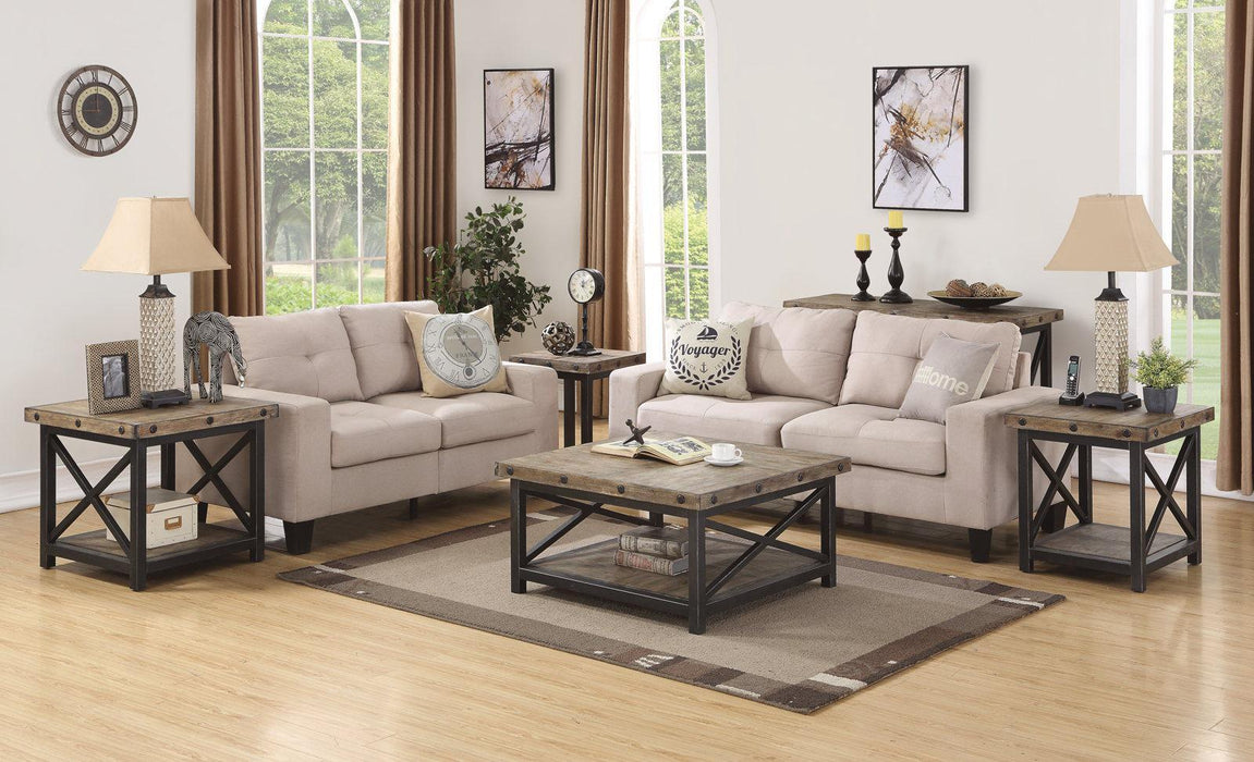 Flexsteel Carpenter Square Cocktail Table in Rustic Gray - Holmwood's Furniture & Design Center (Somersworth, NH)