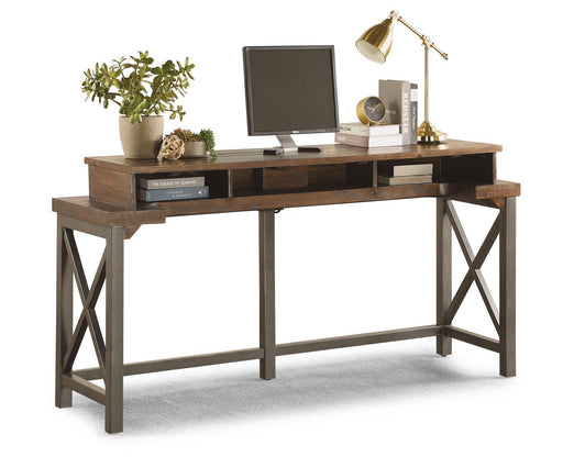 Flexsteel Carpenter Work Console in Rustic Brown - Holmwood's Furniture & Design Center (Somersworth, NH)