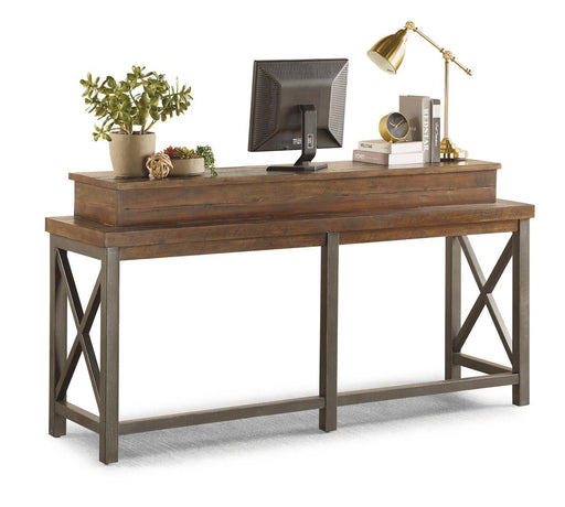 Flexsteel Carpenter Work Console in Rustic Brown - Holmwood's Furniture & Design Center (Somersworth, NH)