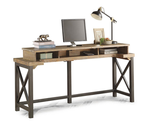 Flexsteel Carpenter Work Console in Rustic Gray - Holmwood's Furniture & Design Center (Somersworth, NH)