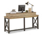 Flexsteel Carpenter Work Console in Rustic Gray - Holmwood's Furniture & Design Center (Somersworth, NH)
