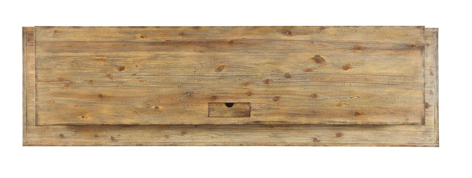 Flexsteel Carpenter Work Console in Rustic Gray - Holmwood's Furniture & Design Center (Somersworth, NH)