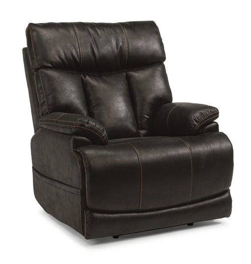 Flexsteel Clive Power Recliner with Power Headrest and Lumbar - Holmwood's Furniture & Design Center (Somersworth, NH)