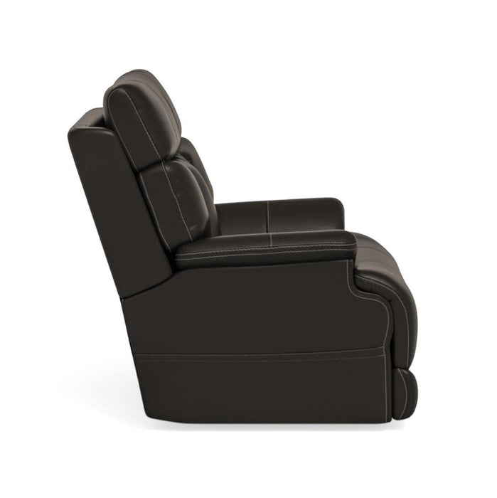 Flexsteel Clive Power Recliner with Power Headrest and Lumbar - Holmwood's Furniture & Design Center (Somersworth, NH)