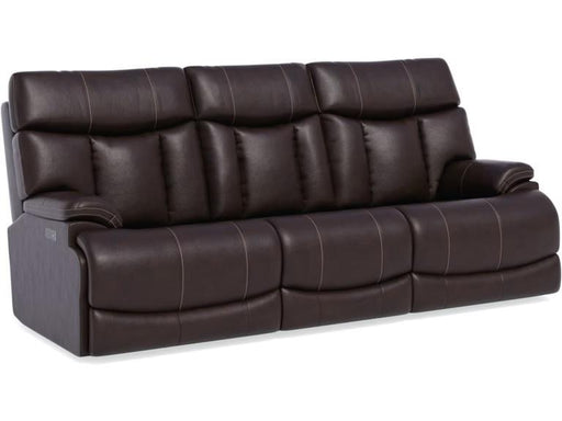 Flexsteel Clive Power Reclining Sofa with Power Headrests and Lumbar - Holmwood's Furniture & Design Center (Somersworth, NH)