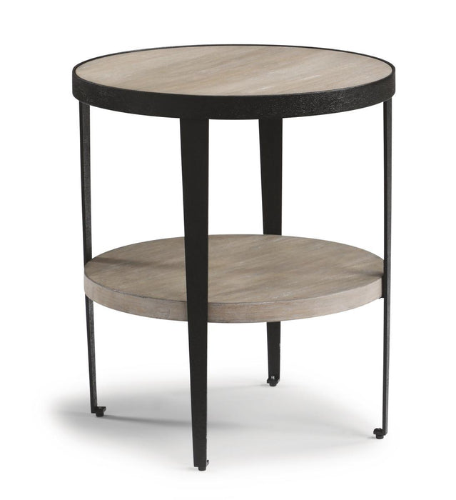 Flexsteel Compass Chairside Table  in Gray/Black - Holmwood's Furniture & Design Center (Somersworth, NH)