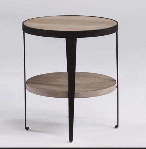 Flexsteel Compass Chairside Table  in Gray/Black - Holmwood's Furniture & Design Center (Somersworth, NH)