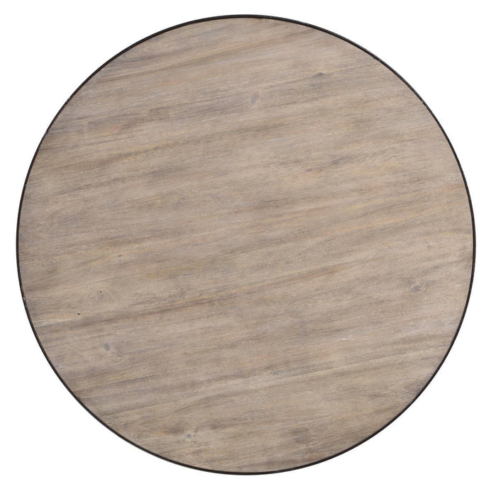 Flexsteel Compass Round Cocktail Table in Gray/Black - Holmwood's Furniture & Design Center (Somersworth, NH)