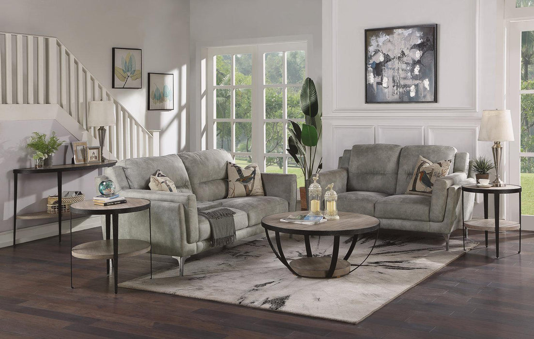 Flexsteel Compass Lamp Table in Gray/Black - Holmwood's Furniture & Design Center (Somersworth, NH)